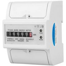 Compteur KWh, Compteur électrique électronique à 2 fils, Compteur électrique monophasé, Compteur électrique à rail din, pour la maison(20(80) a)