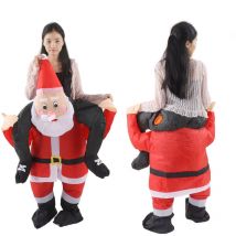Ej.life - Costume de Père Noël drôle Père Noël équitation gonflable spectacle fête Cosplay jeu de rôle accessoires adulte (150-190 cm)
