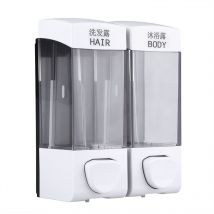 Ej.life - Jeffergarden Distributeur de savon, 2x350ml distributeur de savon mural pour salle de bain, distributeur de shampoing, distributeur de