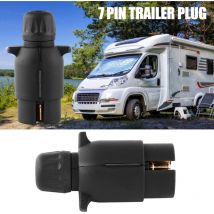 Rosvola - Ej.Life ebtools 7-poliger Anhängerstecker 12V 7-poliger Elektrischer Anhängerstecker Typ n 7-poliger Wohnwagen-Verkabelungsstecker-Adapter