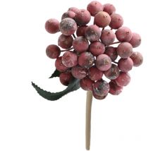 Jeffergarden Faux Holly Berry Branch, Simulation de Baies de Noël Fleurs Petit Bouquet de Fruits Branche Ornements de Salon
