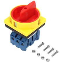 Ej.life - Interrupteur de disjoncteur 25A Interrupteur d'alimentation interrupteur marche/arrêt triphasé à 3 pôles à came rotative Protéger