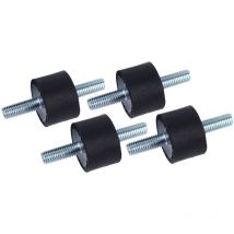 Ej.life - Keenso Gummipuffer M8, 4 stücke Stoßdämpfer Anti Vibration Gummi Isolator Halterungen Luftkompressor Pumpe Stoßdämpfer mit Schrauben (M8 30
