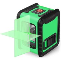 Ej.life - Kreuzlinienlaser (vertikal/horizontal) Selbstnivellierender grüner Laser Wasserwaage Arbeitsbereich: 25 m, IP54 für Baustelle/Innenausbau