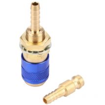 Ej.life - M6 Connecteur Rapide de Gaz et d'Eau Adaptateur Refroidi à l'Eau et Gaz pour Raccord de Chalumeau mig tig Raccord de Torche de
