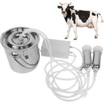 Machine traire lectrique, trayeuse portative de pompe vide de pulsation de 3L avec 2 gobelets trayeurs en acier inoxydable Outils d'quipement de