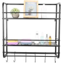 Rosvola - Ej.Life Organisateur de salle de bain à 2 niveaux – Étagère pour salle de bain et cuisine – Rangement et Organisation de la Salle de Bain