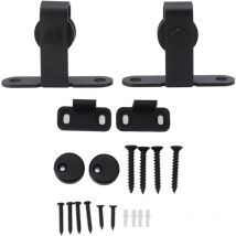 Porte Suspendue Rail, 1 Paire, Matériel de construction Construction Porte Coulissante Agricole Porte de Serre Suspendue Rail Roue Matériel pour