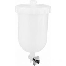 Jeffergarden Pot de Pistolet Pulvérisateur, Pot de Remplacement Tasse de Pistolet Pulvérisateur de Peinture en Plastique avec Alimentation Latérale