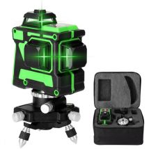 Ej.life - selbstnivellierender grüner Laser-Wasserwaage 3 x 360°, 3D drehbarer 12-Linien-selbstnivellierender Laser-Wasserwaage mit 1 Stück Batterie