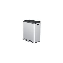 EKO - Papelera de pedal Recycler acero 60 l colector doble