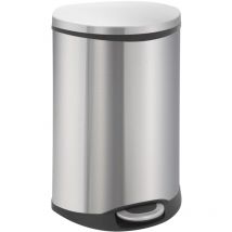 Poubelle à pédale Shell 50 l Argenté mat EKO