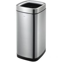 Poubelle à ouverture dessus Laguna 35 l Argenté mat EKO