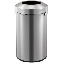Poubelle à ouverture dessus Urban 90 l Argenté mat EKO
