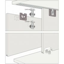 Clipo 36 h is Schiebetürbeschlag Innenfront, 3-türig - Hawa