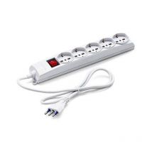 Toma de corriente multiple universal para 5 tomas de corriente con interruptor
