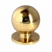 Pomolo sfera ghiera ottone lucido mm 20