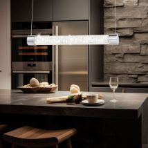 Lampada a sospensione a sospensione a led 24W decorata dimmerabile in acrilico cromato alivio