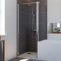 Breuer - Elana 6 Paroi fixe baignoire pour porte pivotante et porte battante Dimensions paroi fixe: 80 cm