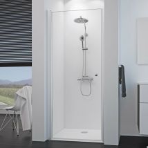 Breuer - Elana 8 Porte pivotante pour niche version gauche Dimensions paroi fixe: 80 cm