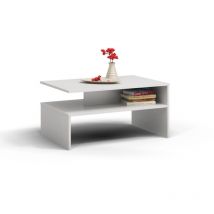 Hucoco - elara Mesa de centro contemporánea 90x60x45 salón/oficina/salón Mesa de estilo moderno + Nicho de almacenamiento para revistas/mandos a