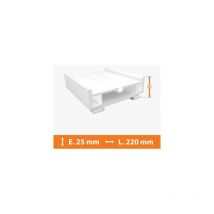 Direct Fenêtres - Elargisseur pvc Blanc - 25mm x L.220cm - Blanc