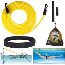 Elastique de Nage Piscine Réglable, 4M Ceinture de Natation Résistance, Elastique Natation Enfants Adultes Professionnels, Ceinture de Nage,