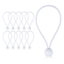 Elastique pour Bache, Tendeur Bache, Sandow Elastique-10 Pièces (Blanc)