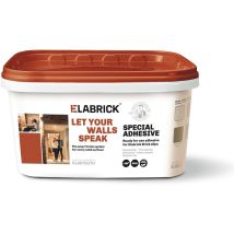 Adesivo Per Mattoni Elabrick, 5kg, Pronto All'uso, Colla Monocomponente In Pasta, Bianco, Copre 2m², Adatto Sia Per Uso Indoor Che Outdoor, Fai Da Te,
