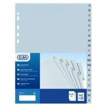 Divisori Elba – 400006691 – Polipropilene Grigio A-Z – 20 Tacche – 30x24cm