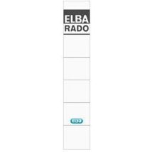 Elba - Ordnerrückenetikett Schmal/kurz 34 X 190 Mm (b X H) Selbstklebend Ohne Griffloch Weiß 10 Etik./pack.