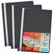 Report File Clear Front Plastic Black (Pack 50) 400055033 - Elba