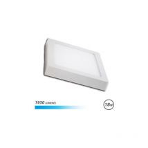 Elbat downlight a parete a led 18w 1950lm - forma quadrata 225mm - 6500k luce fredda