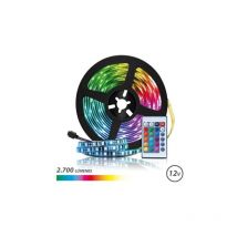 Elbat led strip rgb 12v 2700lm - 30 led par mètre - télécommande - longueur 5m