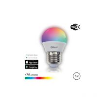 Elbat spherical led bulb smart wi-fi g45 e27 5w 470lm rgb - température 2700k à 6000k - commande vocale - télécommande - 3 modes de couleur : froid,
