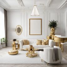 Eldridge Suspension 1 Lumière a Laiton, Verre