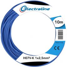 15161 Cavo Unipolare N07V-K, Sezione 1x2.5 mm, 10 mt, Blu - Electraline
