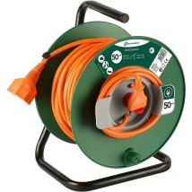 Electraline - Enrouleur de cÂble de jardin 50 mt de cÂble 3g1,5 mm fiche 16a 49233