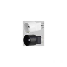 Adattatore disassata shuko 10a 2p+t - presa 10a 2p+t - col. nero
