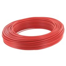 Electraline - Câble d'installation H07V-U 10 m 1.5mm² rouge avec isolant en pvc - fils & câbles - 60101015A