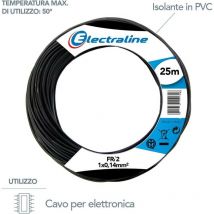 Kabel fr/2 1x0,14 farbe schwarz - 19001 - Electraline
