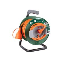 Electraline kabeltrommel mit schuko+ stecker und buchse 20mt abschnitt 2x1,5 49234