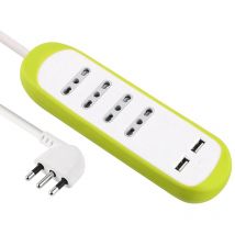 Multipresa Ciabatta Colorata 4 + 2 usb Posti Verde 62062 - Electraline