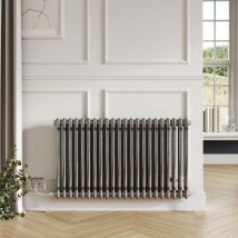 Electric 2 Column Raw Metal Column Radiators - 600mm High 812mm Wide