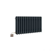 Traditional Electric Anthracite 3 Column Radiators 300mm h 425mm wide