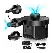 Ontway - Electric Inflator, Inflator Pump Deflator with 3 Nozzles for Mattress Inflator, Inflatable Pool, Inflatable Pillow, Electric Pump with