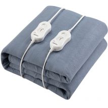 Monzana Electric Heated Blanket Machine Washable 2 People 160x140cm 2x60Watt
