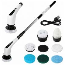 Electric Cleaning Brush usb Rechargeable Cleaning Brush Cordless Rotating Scrubber with Telescopic Handle and 7 Interchangeable Brush Heads Rotating
