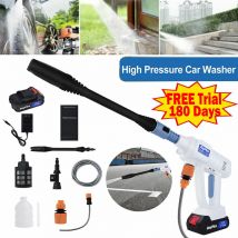 Battery Portable Cordless Car High Pressure Washer Jet Water Wash Cleaner Gun