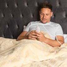 Purus - Electric Faux Fur Throw Natural